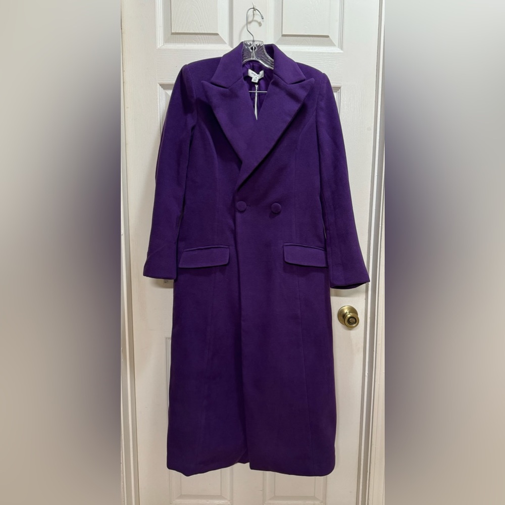 Sergio Hudson X Target Purple Double Breasted Overcoat Size XXS NWT Limited